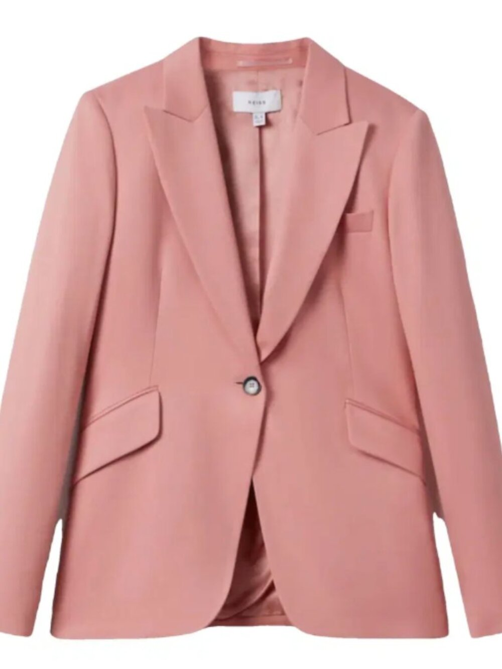 Reiss Peach Single-Button Blazer